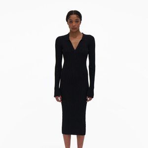 Helmut Lang Slash Dress/Black